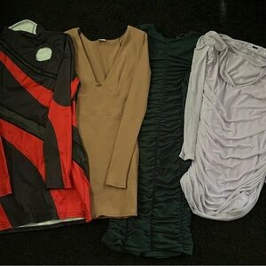 Stylish Dress Collection - Red, Tan, Green, Lavender